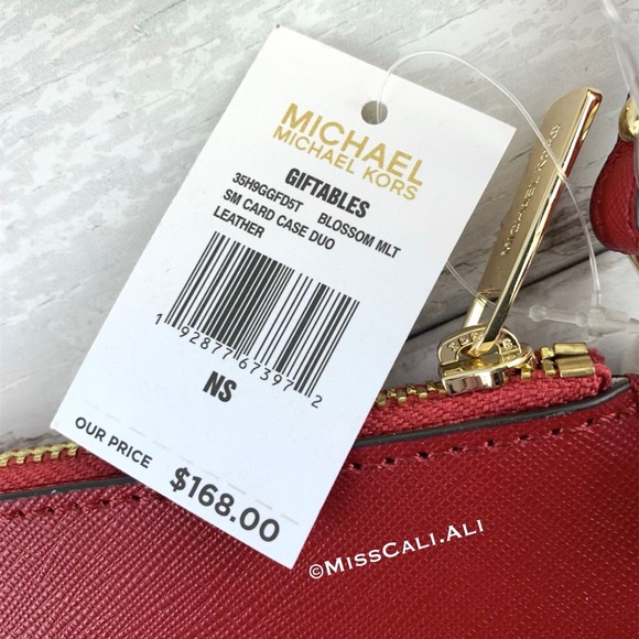 NWT MICHAEL KORS Small Card Case Duo Charm For Bag - Picture 9 of 16